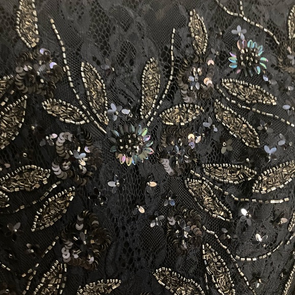 Oleg Cassini Mother of the Bride Midnight Blue Dress - Picture 2 of 7